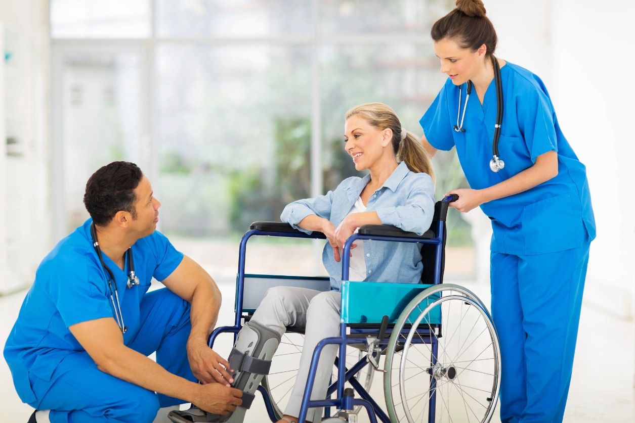 Woman in a wheelchair