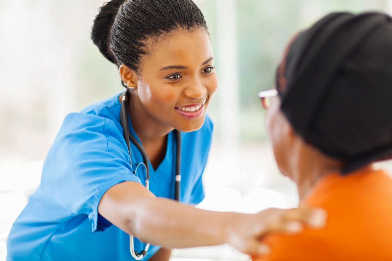 Nurse taking care of patient