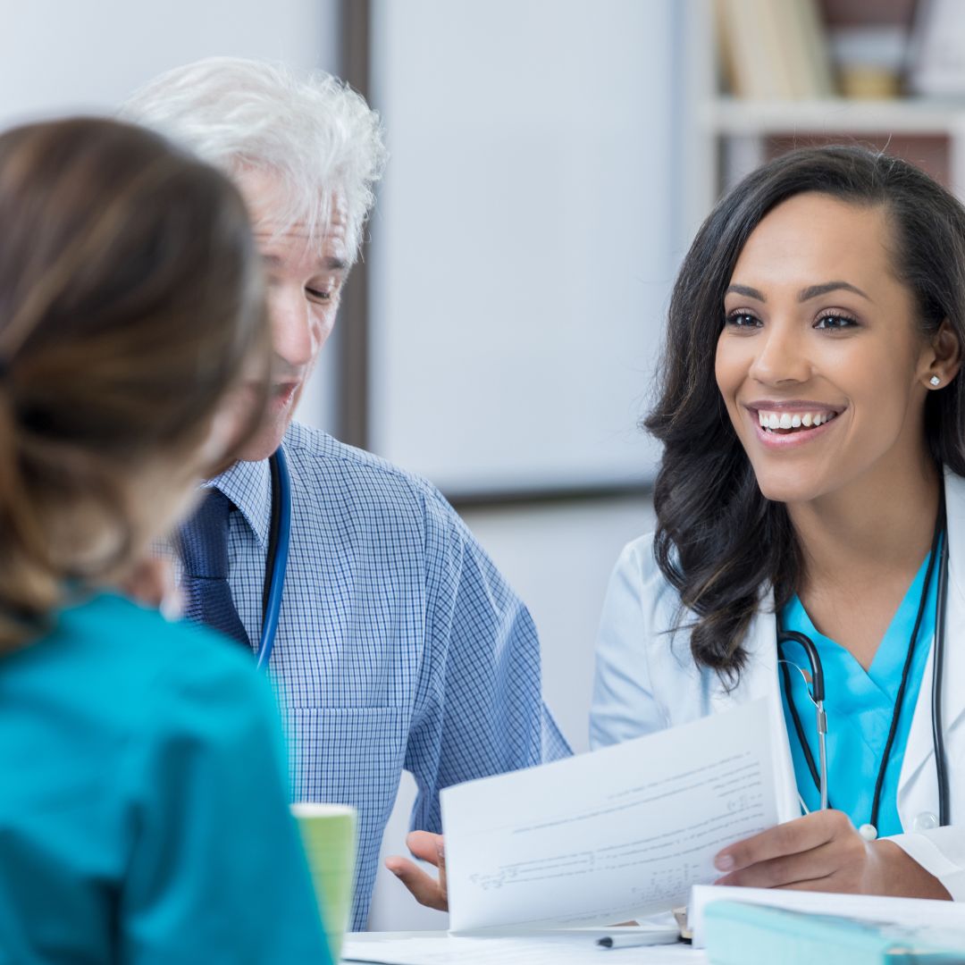 doctor conducting interview